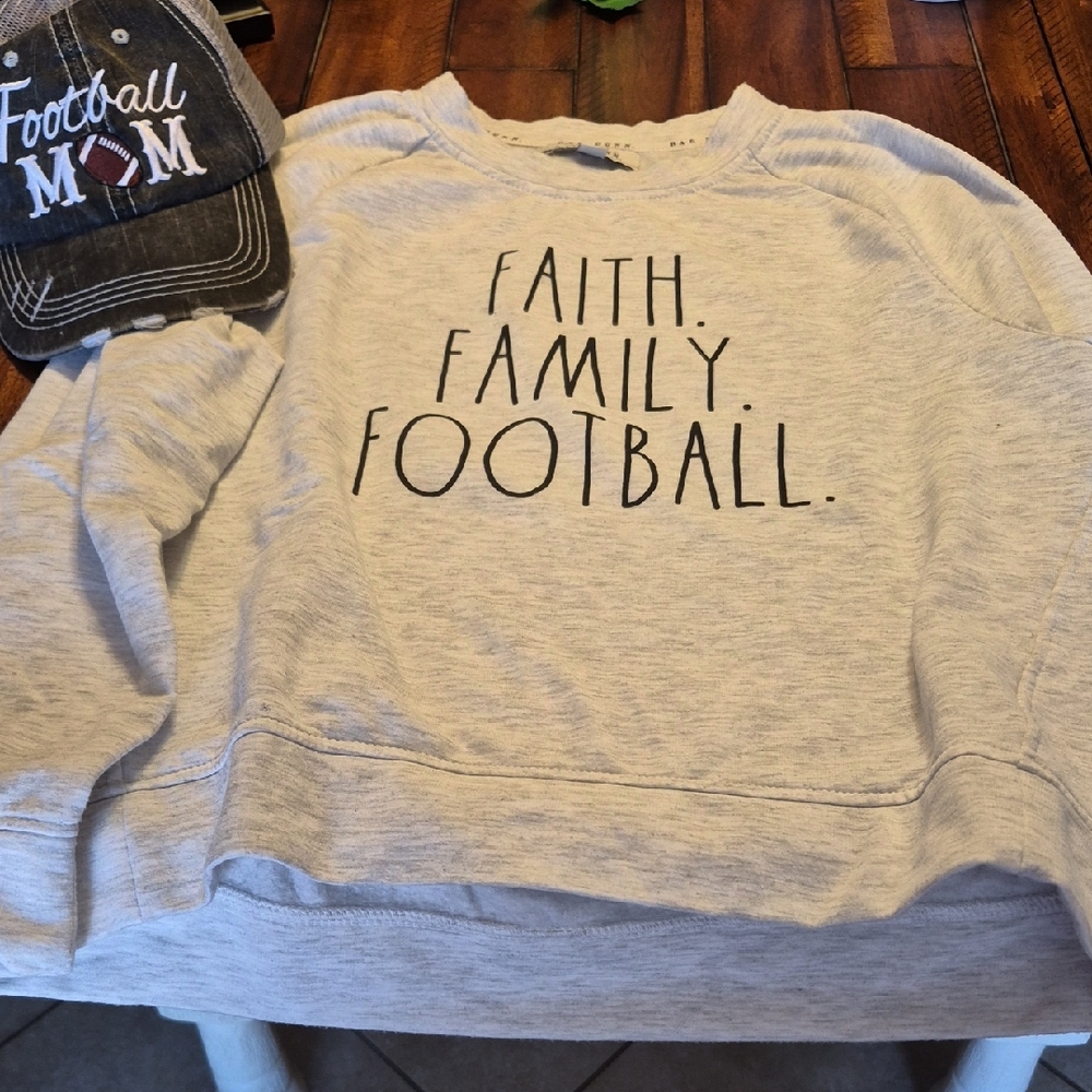 Rae Dunn Light Gray Sweatshirt Womens Small